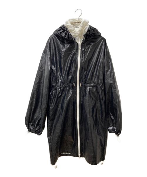 Cry.（クライ）Cry. (クライ) プリント加工レイヤードコート　 ブラック サイズ:38の古着・服飾アイテム