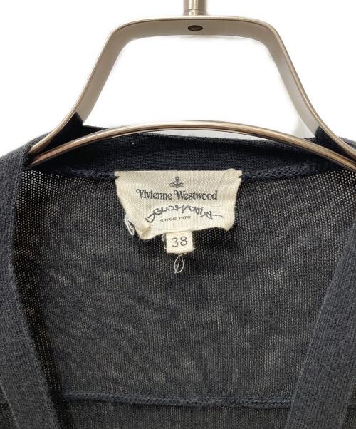 Vivienne Westwood ANGLOMANIA（ヴィヴィアンウエストウッドアングロマニア）Vivienne Westwood ANGLOMANIA (ヴィヴィアンウエストウッドアングロマニア) ダメージ加工ロングカーディガン ブラック サイズ:Mの古着・服飾アイテム