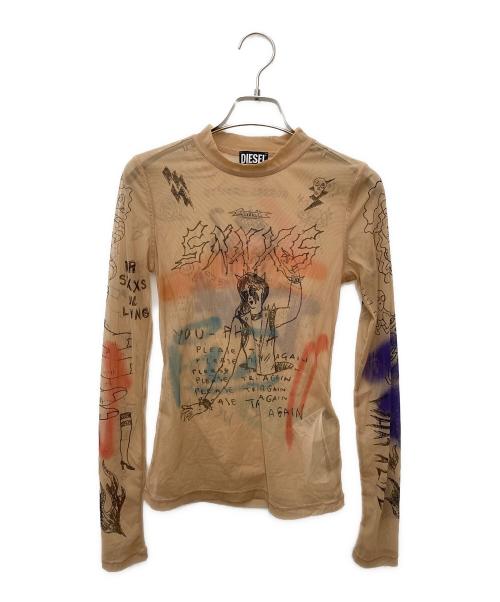 DIESEL（ディーゼル）DIESEL (ディーゼル) T-SIELY セカンドスキンシアートップ ベージュ サイズ:Mの古着・服飾アイテム