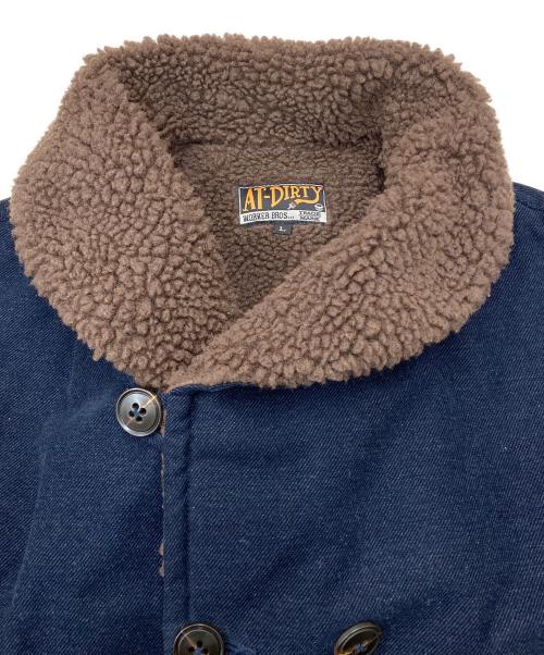 AT-DIRTY（アットダーティ）AT-DIRTY (アットダーティ) HEAVY BOA COAT ネイビー サイズ:Lの古着・服飾アイテム