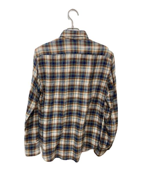 45R（フォーティファイブ・アール）45R (フォーティファイブ・アール) ダブルガーゼシャツ 5033086 ブラウン×ネイビー サイズ:2の古着・服飾アイテム
