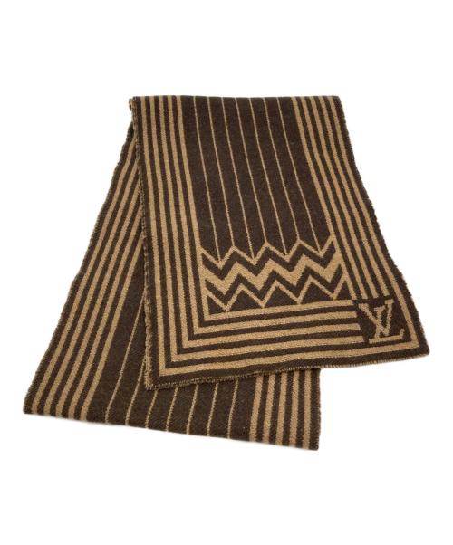 LOUIS VUITTON（ルイ ヴィトン）LOUIS VUITTON (ルイ ヴィトン) マフラー ブラウンの古着・服飾アイテム