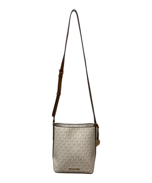 MICHAEL KORS（マイケル・コース）MICHAEL KORS (マイケル・コース) ショルダーバッグ　35F8GKFM1V ホワイト×ブラウンの古着・服飾アイテム