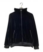 CALEE×TATTOO STUDIO YAMADAキャリー×タトゥースタジオヤマダ）の古着「VELOUR TRACK JACKET」｜ブラック
