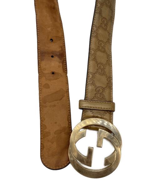 GUCCI（グッチ）GUCCI (グッチ) GG インターロッキングベルト 114876 ブラウンの古着・服飾アイテム
