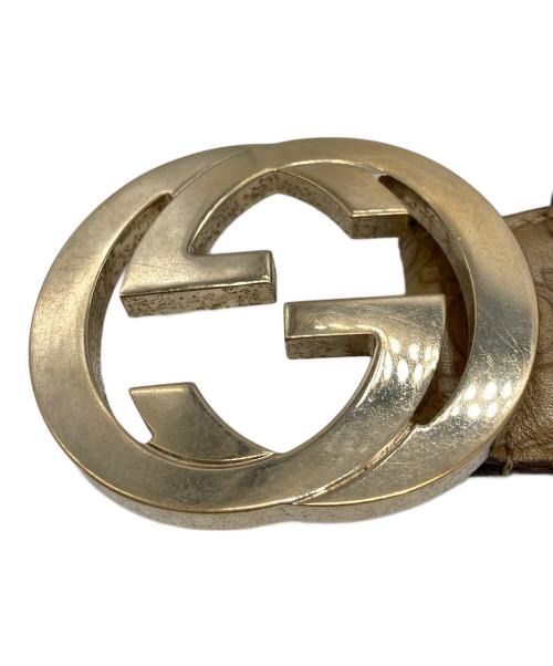 GUCCI（グッチ）GUCCI (グッチ) GG インターロッキングベルト 114876 ブラウンの古着・服飾アイテム