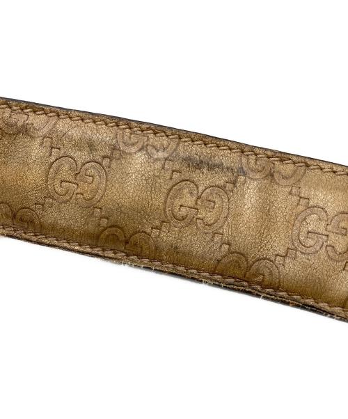 GUCCI（グッチ）GUCCI (グッチ) GG インターロッキングベルト 114876 ブラウンの古着・服飾アイテム