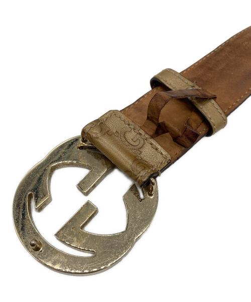 GUCCI（グッチ）GUCCI (グッチ) GG インターロッキングベルト 114876 ブラウンの古着・服飾アイテム