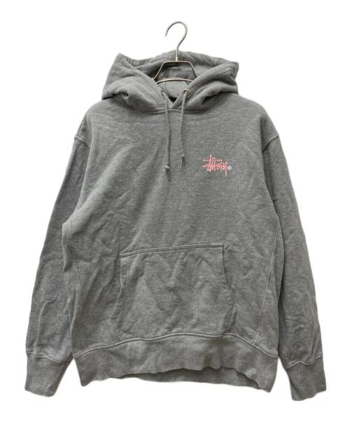 stussy（ステューシー）stussy (ステューシー) プルオーバーパーカー グレー サイズ:Mの古着・服飾アイテム