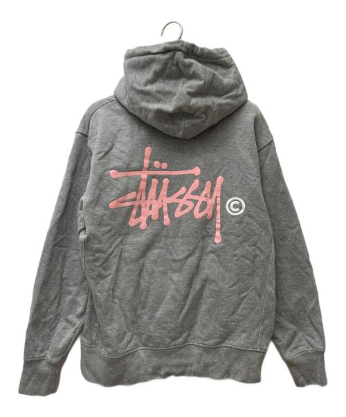 stussy（ステューシー）stussy (ステューシー) プルオーバーパーカー グレー サイズ:Mの古着・服飾アイテム