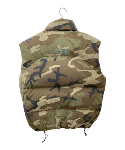 THE NORTH FACE（ザ ノース フェイス）THE NORTH FACE (ザ ノース フェイス) カモ柄ヌプシダウンベスト ND00490 グリーン サイズ:XLの古着・服飾アイテム