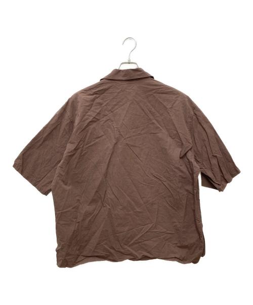 COLUMN（コラム）COLUMN (コラム) ジップポケットオープンカラーシャツ ブラウン サイズ:Lの古着・服飾アイテム