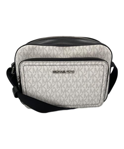 MICHAEL KORS（マイケル・コース）MICHAEL KORS (マイケル・コース) COOPER ペブルレザー ユーティリティ クロスボディ 37F4LCOC6U ホワイト×ブラックの古着・服飾アイテム