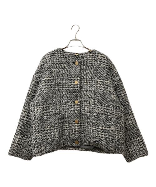 Mila Owen（ミラオーウェン）Mila Owen (ミラオーウェン) ノーカラージャケット　09WFJ214205 グレー サイズ:1の古着・服飾アイテム