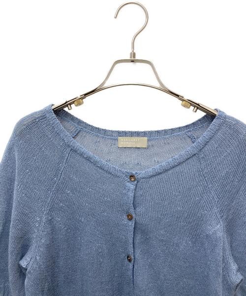 MARGARET HOWELL（マーガレットハウエル）MARGARET HOWELL (マーガレットハウエル) 半袖サマーニットカーディガン インディゴ サイズ:2の古着・服飾アイテム