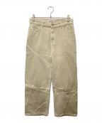 Gimaguasギマガス）の古着「バギーデニムパンツ」｜ベージュ