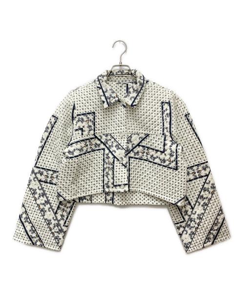 GANNI（ガニー）GANNI (ガニー) Elkhart キルティングプリントジャケット ベージュ サイズ:36の古着・服飾アイテム