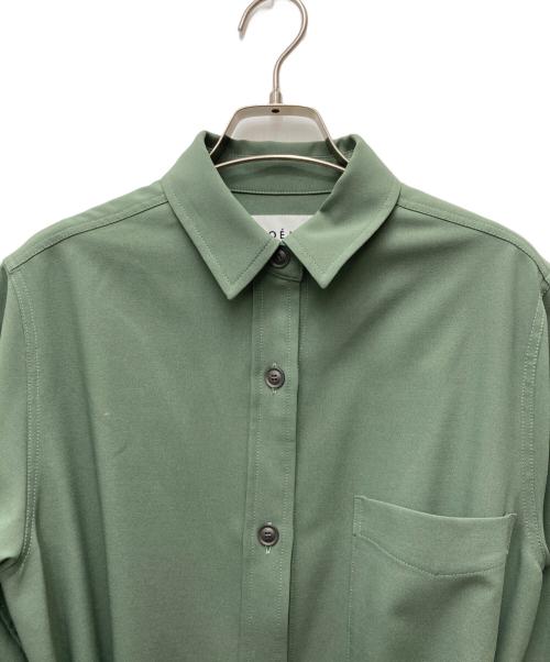 SOEJU（ソージュ）SOEJU (ソージュ) ソフトオックスシャツワンピース グリーン サイズ:Mの古着・服飾アイテム
