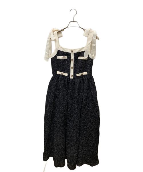 HER LIP TO（ハーリップトゥ）HER LIP TO (ハーリップトゥ) Tweed Long Dress 1242305111 ブラック サイズ:Sの古着・服飾アイテム