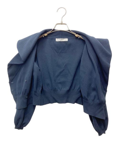 HER LIP TO（ハーリップトゥ）HER LIP TO (ハーリップトゥ) Merseille Knit Jacket 1231206055 ネイビー サイズ:Sの古着・服飾アイテム