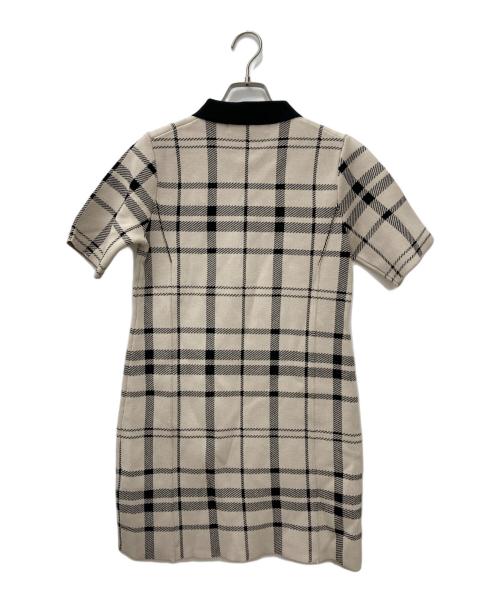 HER LIP TO（ハーリップトゥ）HER LIP TO (ハーリップトゥ) Trois Logo Knit Mini Dress ベージュ サイズ:Sの古着・服飾アイテム