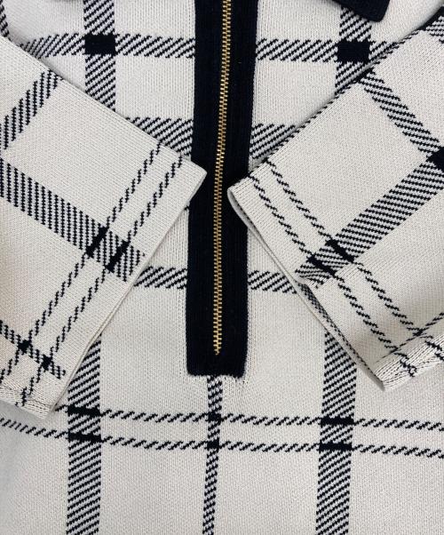 HER LIP TO（ハーリップトゥ）HER LIP TO (ハーリップトゥ) Trois Logo Knit Mini Dress ベージュ サイズ:Sの古着・服飾アイテム