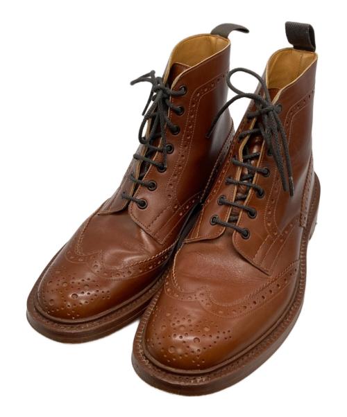 Tricker's（トリッカーズ）Tricker's (トリッカーズ) STOW ウィングチップロングブーツ ブラウン サイズ:8 1/2の古着・服飾アイテム