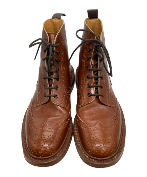 Tricker's（トリッカーズ）Tricker's (トリッカーズ) STOW ウィングチップロングブーツ ブラウン サイズ:8 1/2の古着・服飾アイテム