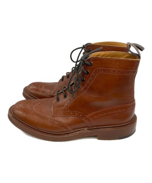 Tricker's（トリッカーズ）Tricker's (トリッカーズ) STOW ウィングチップロングブーツ ブラウン サイズ:8 1/2の古着・服飾アイテム