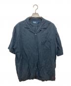 POLO RALPH LAURENポロ・ラルフローレン）の古着「半袖オープンカラーシャツ」｜ネイビー