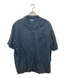 POLO RALPH LAUREN（ポロ・ラルフローレン）の古着「半袖オープンカラーシャツ」｜ネイビー