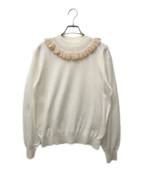 SEE BY CHLOE（シーバイクロエ）SEE BY CHLOE (シーバイクロエ) フリルニット アイボリー サイズ:Mの古着・服飾アイテム