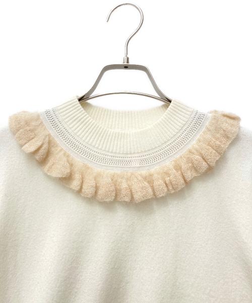 SEE BY CHLOE（シーバイクロエ）SEE BY CHLOE (シーバイクロエ) フリルニット アイボリー サイズ:Mの古着・服飾アイテム