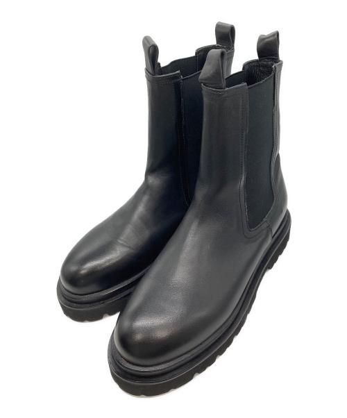 NEUF（NEUF）NEUF (NEUF) サイドゴアブーツ ブラック サイズ:24の古着・服飾アイテム