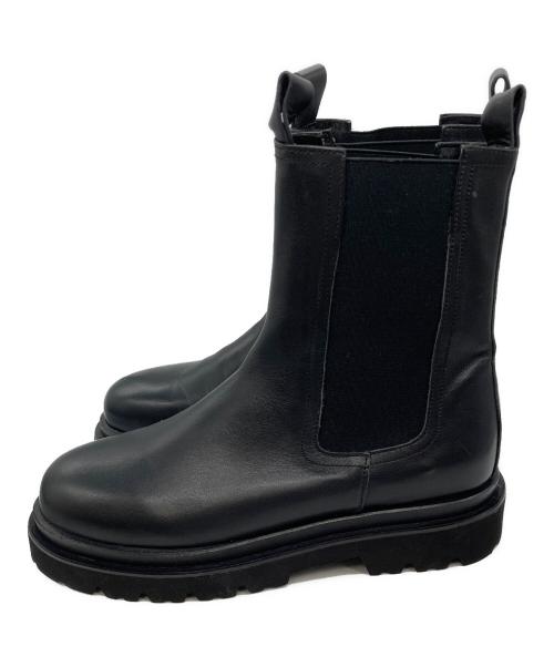 NEUF（NEUF）NEUF (NEUF) サイドゴアブーツ ブラック サイズ:24の古着・服飾アイテム