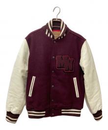 LEVI'S（リーバイス）の古着「レザー切替スタジャン PCL15-211」｜ワインレッド×ホワイト