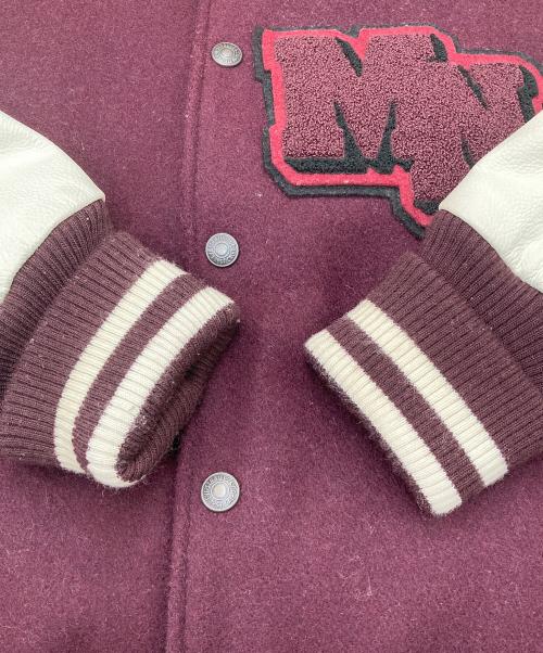 LEVI'S（リーバイス）LEVI'S (リーバイス) レザー切替スタジャン PCL15-211 ワインレッド×ホワイト サイズ:Sの古着・服飾アイテム