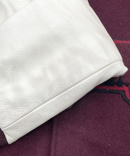 LEVI'S（リーバイス）LEVI'S (リーバイス) レザー切替スタジャン PCL15-211 ワインレッド×ホワイト サイズ:Sの古着・服飾アイテム