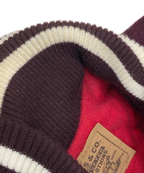 LEVI'S（リーバイス）LEVI'S (リーバイス) レザー切替スタジャン PCL15-211 ワインレッド×ホワイト サイズ:Sの古着・服飾アイテム