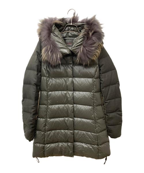 DUVETICA（デュベティカ）DUVETICA (デュベティカ) ファー付ダウンコート D.3810.00/1057.R-MFG グリーン サイズ:38の古着・服飾アイテム