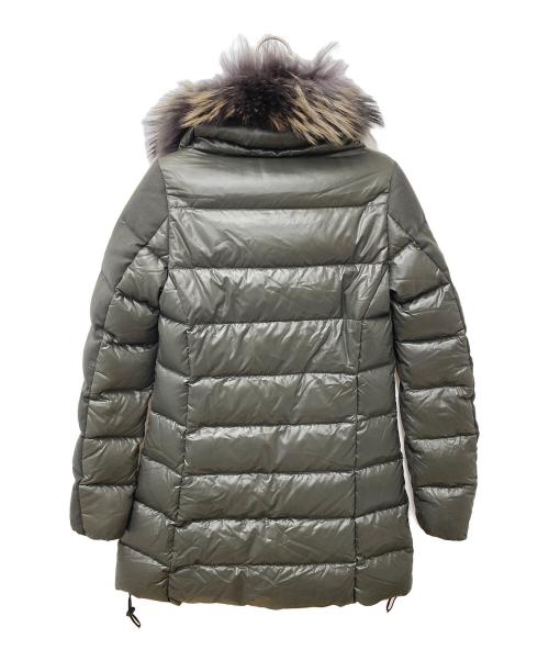 DUVETICA（デュベティカ）DUVETICA (デュベティカ) ファー付ダウンコート D.3810.00/1057.R-MFG グリーン サイズ:38の古着・服飾アイテム