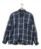 nanamicaナナミカ）の古着「Flannel PALAKA Check Shirt S25FG016」｜グレー
