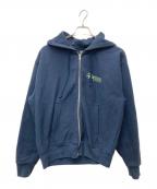 stussyステューシー）の古着「Superior Quality Zip Hoodie　1975058」｜ネイビー