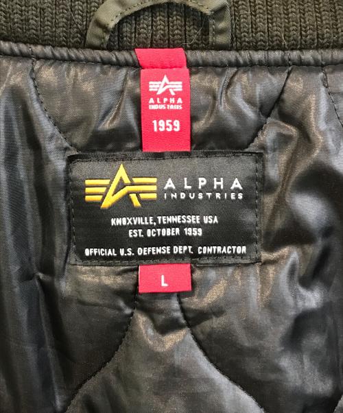 ALPHA（アルファ）ALPHA (アルファ) フーデッド リブジャケット TA1330-076 オリーブ サイズ:Lの古着・服飾アイテム