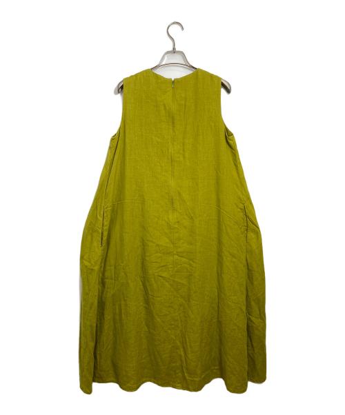 ijep（イジェップ）IJEP (イジェップ) ノースリーブリネンワンピース グリーン サイズ:2の古着・服飾アイテム