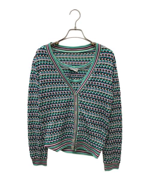 missoni sports（ミッソーニスポーツ）missoni sports (ミッソーニスポーツ) アンサンブルカーディガン グリーン×ブラウン サイズ:44の古着・服飾アイテム