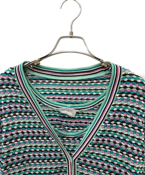 missoni sports（ミッソーニスポーツ）missoni sports (ミッソーニスポーツ) アンサンブルカーディガン グリーン×ブラウン サイズ:44の古着・服飾アイテム