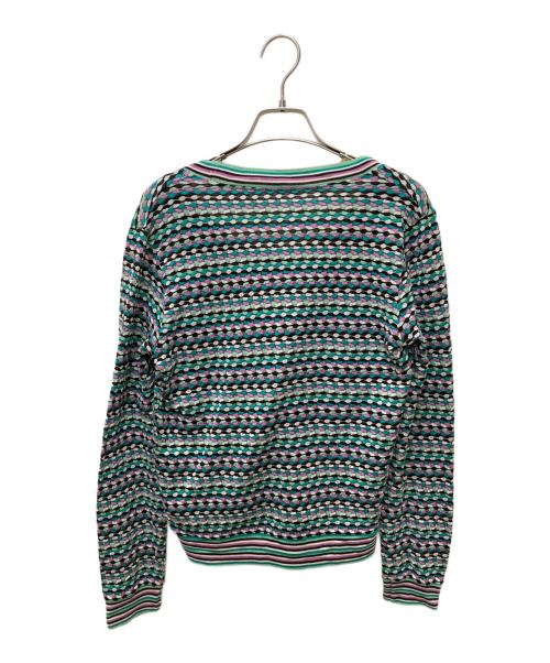 missoni sports（ミッソーニスポーツ）missoni sports (ミッソーニスポーツ) アンサンブルカーディガン グリーン×ブラウン サイズ:44の古着・服飾アイテム
