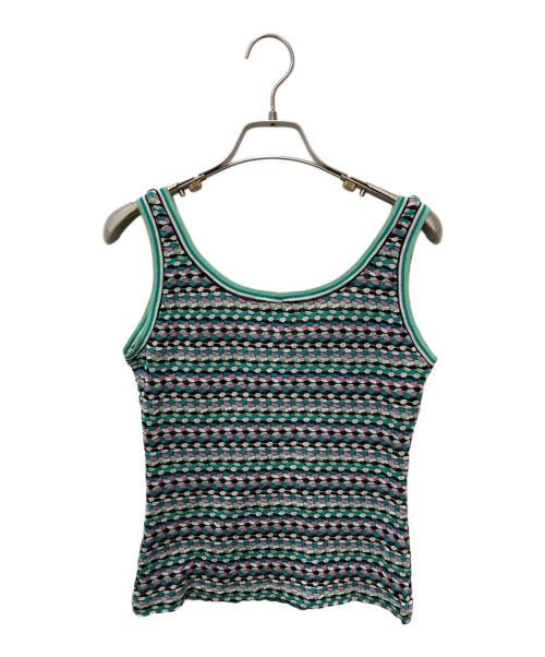 missoni sports（ミッソーニスポーツ）missoni sports (ミッソーニスポーツ) アンサンブルカーディガン グリーン×ブラウン サイズ:44の古着・服飾アイテム