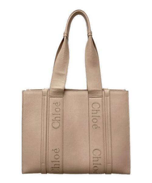 Chloe（クロエ）Chloe (クロエ) WOODY MEDIUM TOTE ピンクの古着・服飾アイテム